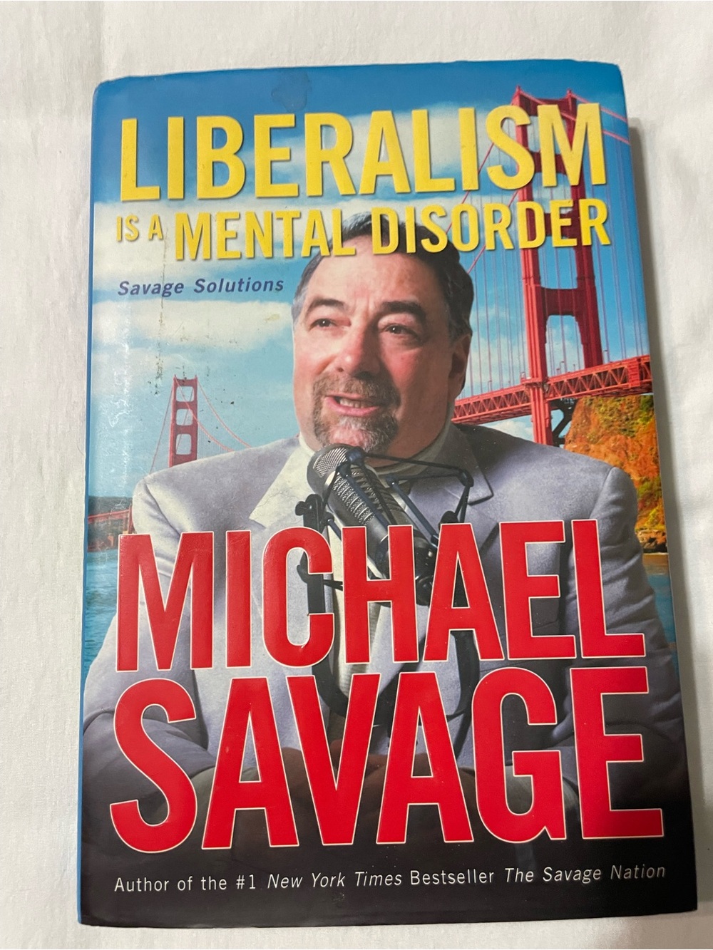 Michael Savage "Liberalism Is a Mental Disorder" Hardcover - Blue/Red